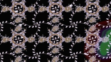 Raster Güzel kumaş deseni. Raster suluboya deseni, narin çiçekler, siyah çiçekler, tebrik kartı şablonu..