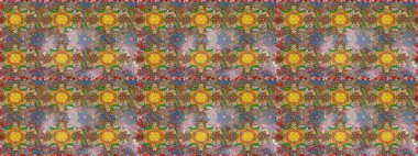 Of doodle elements. Hand drawn Raster illustration. Sketch flower pattern can be used for wallpaper, website background, wrapping paper, invitation, flyer, banner or website.