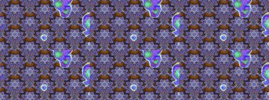 Raster Illustrasyon 'daki Çiçek Deseni' nin son moda çizimi. Renkli Yaz Temalı eskiz kalıbı. Güzel kumaş deseni. Düz Çiçek Elementleri Tasarımı.