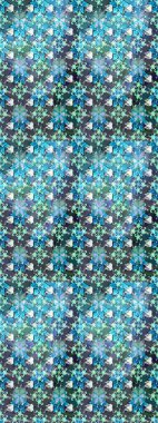 Asya tekstil tarzında. Düz Çiçek Elementleri Tasarımı. Çiçek desenli çizim. Güzel kumaş deseni. Raster illüstrasyonu. Renkli Bahar Teması çizim şablonu.