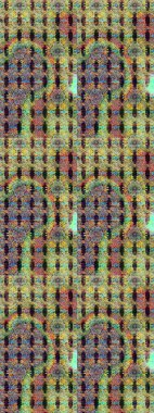 Renkli Bahar Teması eskiz kalıbı. Raster illüstrasyonundaki çiçek desenli çizim. Süslü kumaş deseni. Düz Çiçek Elementleri Tasarımı.