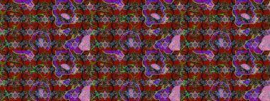 Hand drawn abstract fancy elements. Red and brown colors. Vintage flowers. Watercolor painting imitation Raster illustration. Summer blooming theme.