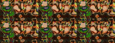 Halk tarzı. Modern çiçek arkaplanı. Moda baskıları için zarif bir şablon. Parlak renkli çiçekleri olan ve kahverengi ve yeşil renkli yaprakları olan inanılmaz bir çiçek deseni..