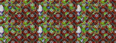 Raster illüstrasyonu. Çiçekli karalama şeklinde Raster çiçek deseni. Yeşil ve kahverengi renkte yaz çiçekleri..