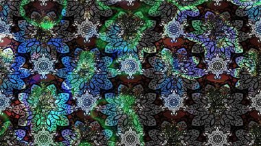 Siyah ve gri kıvırcık çiçekler siyah ve gri renkte şekillenir. Klasik çiçek tasarımı elementleri. Raster illüstrasyonu.