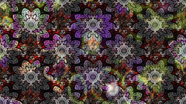 Raster illüstrasyonu. Gri ve siyah renkli çiçekler. Çizim çiçek deseni duvar kağıdı için kullanılabilir.