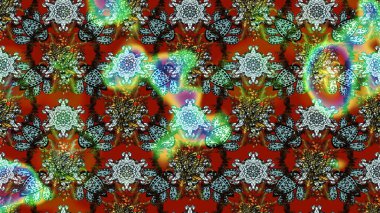 Küçük kahverengi ve yeşil çiçeklerle oldukça eski bir besin torbası deseni. Tekstil, kumaş, kapaklar, duvar kağıtları, baskı, paket, koleksiyon defteri, örgü, dekupaj için çiçek arkaplanı..