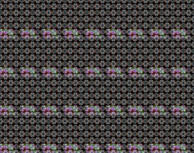 Asya tekstil tarzında. Çiçek desenli çizim. Raster illüstrasyonu. Siyah ve nötr renklerde çiçekler. Raster illüstrasyonu.