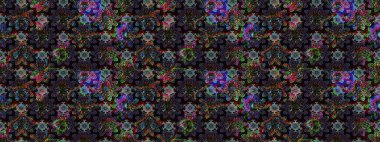 Nazik, sevimli çiçek arkaplanı. Çiçekli karalama şeklinde Raster çiçek deseni. Siyah ve gri renkte çiçekler.