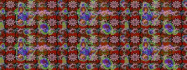 Raster illüstrasyonu. Suluboya çizim kalıbı. Çiçeğin suluboya çizimlerinin mükemmel deseni. Eski model. Moda baskısı. Dekorasyon ve tasarım için güzel desen.