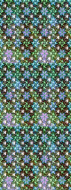 Düz Çiçek Elementleri Tasarımı. Renkli Bahar Teması eskiz kalıbı. Güzel kumaş deseni. Raster illüstrasyonunda çiçek deseni çizimi.