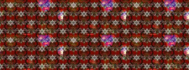 Raster illüstrasyonu. Kahverengi ve kırmızı renkte çiçekler. Asya tekstil tarzında. Raster illüstrasyonu. Çiçek desenini çiz.