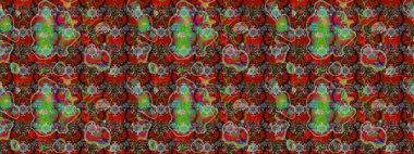 Sketch Colour Spring Theme eskiz kalıbı. Sevimli çiçek raster deseni. Kahverengi ve kırmızı renkte çiçekler. Düz Çiçek Elementleri Tasarımı.