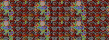 Çiçek desenli eskiz, darbeler, sıçramalar, yaz çiçekleri. Raster illüstrasyonu. Gri ve kahverengi renkte çiçekler.