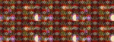 Kahverengi ve kırmızı renkte çiçekler. Tropik çiçekler. Gömlek çizimi Arkaplan Deseni.