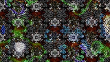 Çiçekli güzel suluboya desen. Gri ve siyah renklerde. Raster illüstrasyonu.