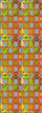 Motley illüstrasyonu. Turuncu ve gri çiçekli bahar çiçekleri. Moda baskıları için zarif bir şablon. Küçük renkli çiçekler. Küçük çiçekte şirin desenler.