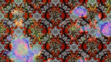 Raster düz çiçek çizim deseni. Hediye ambalaj kağıdı, tebrik kartları, posterler ve pankart tasarımı. Gri ve kahverengi renkte çiçekler.