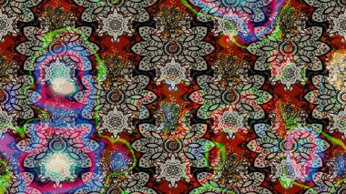 Renkli Bahar Teması eskiz kalıbı. Şirin çiçek elementleri. Raster illüstrasyonu. Düz Çiçek Elementleri Tasarımı. Çizim deseni Modaya uygun kumaş deseni.