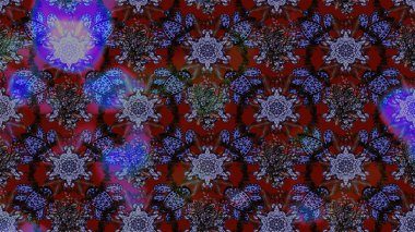 Yumuşak, bahar çiçekli arka plan. Çiçekli karalama şeklinde Raster çiçek deseni. Mor ve kahverengi renkte çiçekler.