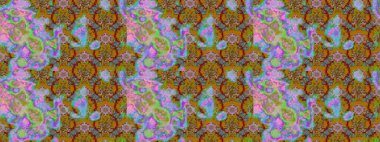Süslü kumaş deseni. Raster deseni. Çiçekli çiçek deseni, suluboya..