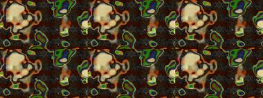 Raster illüstrasyonu. Kahverengi ve gri renkli çiçekler. Küçük çiçekte sevimli çiçek deseni var..