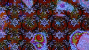 Dallı bahar çiçekleri ile desen, kahverengi ve mor renkler ile çiçek silueti. Raster deseni.