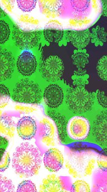 Sabıka fotoğraflarında, bebek kıyafetlerinde, duvar kâğıtlarında, paket kutularında falan kullanılabilir. Zarif, parlak ve eskiz yeşil ve nötr çiçek desenli tasarım. Raster..