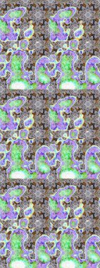 Raster. Kumaş, tekstil, duvar kağıdı baskısı için. Raster illüstrasyonu. Eskiz geçmişi. Tomurcukları çiçek olan sevimli bir çiçek deseni. Antika retro tarzı.