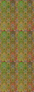 Sevimli çiçek raster deseni. Kahverengi ve yeşil renkli çiçekler. Renkli Yaz Temalı Kusursuz Arkaplan. Düz Çiçek Elementleri Tasarımı.