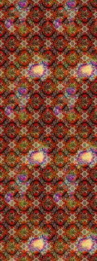 Raster illüstrasyonu. Kahverengi ve kırmızı renkte çiçekler. Küçük çiçekte sevimli çiçek deseni var..