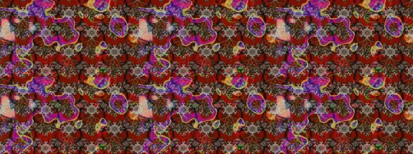 Eskiz arkaplan modeli. Yapraklı çiçekler ve kahverengi ve kırmızı renklerde papatya çiçekleri. Raster - stok.