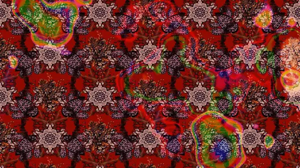 Küçük bir çiçekte eskiz deseni. Güzel kumaş deseni. Raster illüstrasyonu. Güzel çiçek arkaplanı..