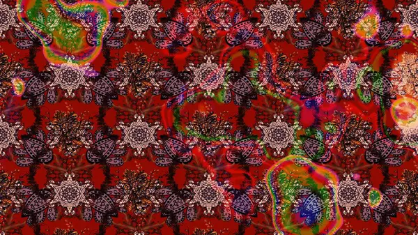 Küçük bir çiçekte eskiz deseni. Güzel kumaş deseni. Raster illüstrasyonu. Güzel çiçek arkaplanı..