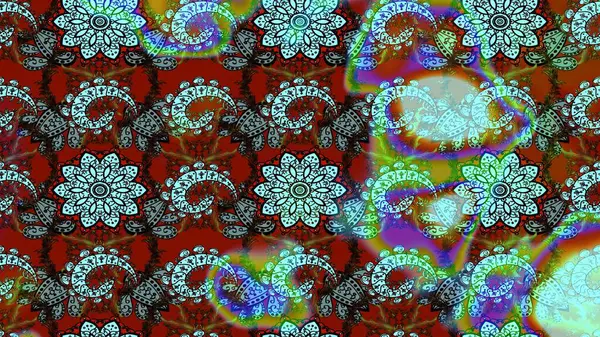 Klasik çiçekler. Mavi ve kahverengi renkler. Yaz çiçekleri teması. Suluboya resim taklit Raster çizimi. El çizimi soyut süslü elementler.