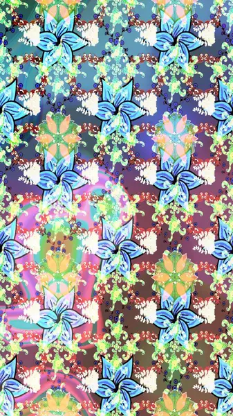 Raster Henna tarzı. Etnik Mandala havlusu. Taslak süsleme izi. Tebrik kartı geçmişi, boyama kitabı, arkaplan ve tekstil için kullanılabilir. Sınır Hindistan çiçek desenli paisley patentli.