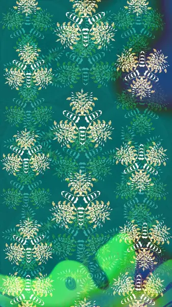 Küçük renkli çiçekler. Robot resim. Moda baskıları için zarif bir şablon. Çiçekli bahar çiçekleri. Motley illüstrasyonu. Küçük çiçekte şirin desenler.