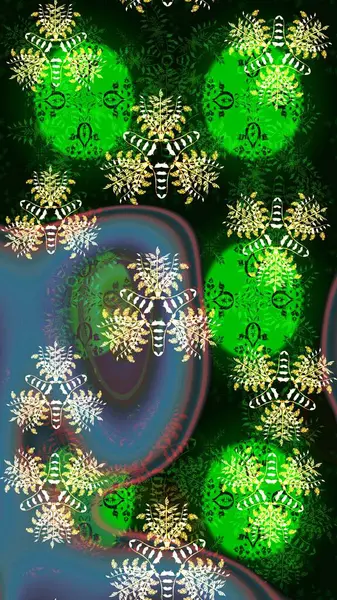 Raster Güzel kumaş deseni. Raster suluboya deseni, narin çiçekler, yeşil çiçekler, tebrik kartı şablonu..