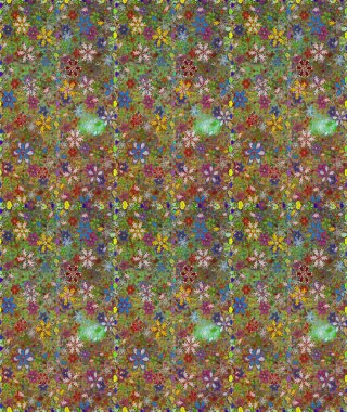 Sevimli çiçek desenli küçük çiçek. Raster resim. Sorunsuz.