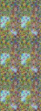 Raster illüstrasyonu. Güzel karalama çiçekleri olan kusursuz çiçek desenleri. Güzel kumaş deseni. Küçük çiçekte sevimli çiçek deseni var..