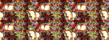 Çiçekli eskiz deseni. El çizimi. Kahverengi ve kırmızı renkte çiçekler. Suluboya çizimi.