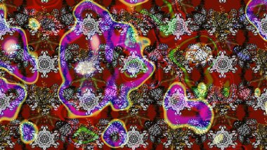 Zentangle soyut çiçekleri. Karalama çiçeği. Raster illüstrasyonu. Güzel kumaş deseni. Renkli Bahar Teması eskiz kalıbı. Düz Çiçek Elementleri Tasarımı.