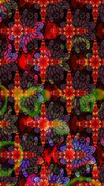 Renkli Yaz Temalı eskiz kalıbı. Çiçekli eskiz çizimi. Siyah ve kahverengi renkte çiçekler. Düz Çiçek Elementleri Tasarımı.