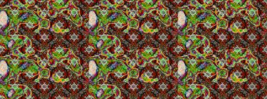 Renkli Bahar Teması eskiz kalıbı. Raster illüstrasyonundaki çiçek desenli çizim. Kahverengi ve yeşil renkli çiçekler. Düz Çiçek Elementleri Tasarımı.