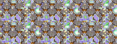 Üzerinde gelincikler ve vadi zambakları olan renkli çiçek desenli nakış deseni. Tekstil tasarımı için gri ve nötr renklerde geleneksel halk çiçekleri buketi.