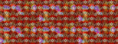 Kahverengi ve kırmızı renkte çiçekli çiçek deseni. Suluboya tarzında kahverengi ve kırmızı renkte çiçekler.