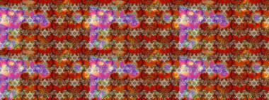 Küçük çiçekte hoş bir çiçek deseni var. Çiçeksel elementlerle süslenmiş zarif raster dokusu. Parlak çiçekli kahverengi ve kırmızı renkler üzerine soyut çizim deseni.