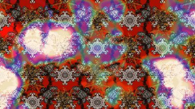 Düz Çiçek Elementleri Tasarımı. Renkli Bahar Teması eskiz kalıbı. Parlak arkaplan eskiz desenli çiçekli fantezi tasarımı.