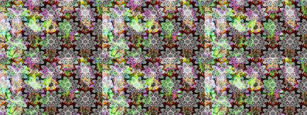 Raster illüstrasyonundaki çiçek desenli çizim. Gri ve nötr renkte çiçekler.