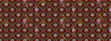 Raster Floral Illustration, Asyalı tekstil. Kahverengi ve gri renkte etnik çiçeklerle süslenmiş zarif bir eskiz..